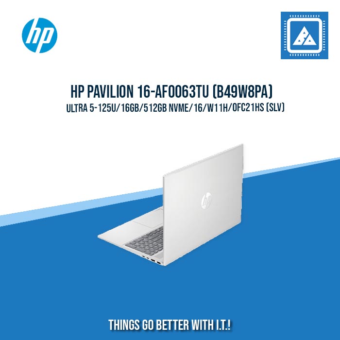 HP PAVILION 16-AF0063TU (B49W8PA) ULTRA 5-125U/16GB/512GB NVME/16/W11H/OFC21HS (SLV) |BEST FOR STUDENTS LAPTOP| HP PAVILION 16-AF0063TU (B49W8PA) ULTRA 5-125U/16GB/512GB NVME/16/W11H/OFC21HS (SLV) |BEST FOR STUDENTS LAPTOP|